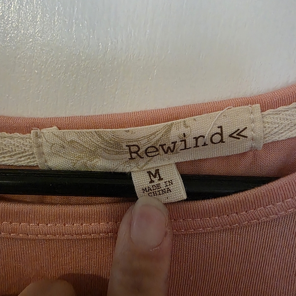 Pink and Black Patterned Women's Top - Picture 2 of 3